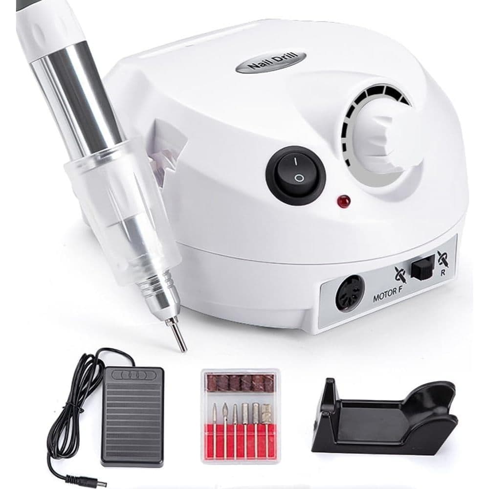 Lixadeira Motor Porquinho com Pedal Lixa Unhas Nail Drill Profissional