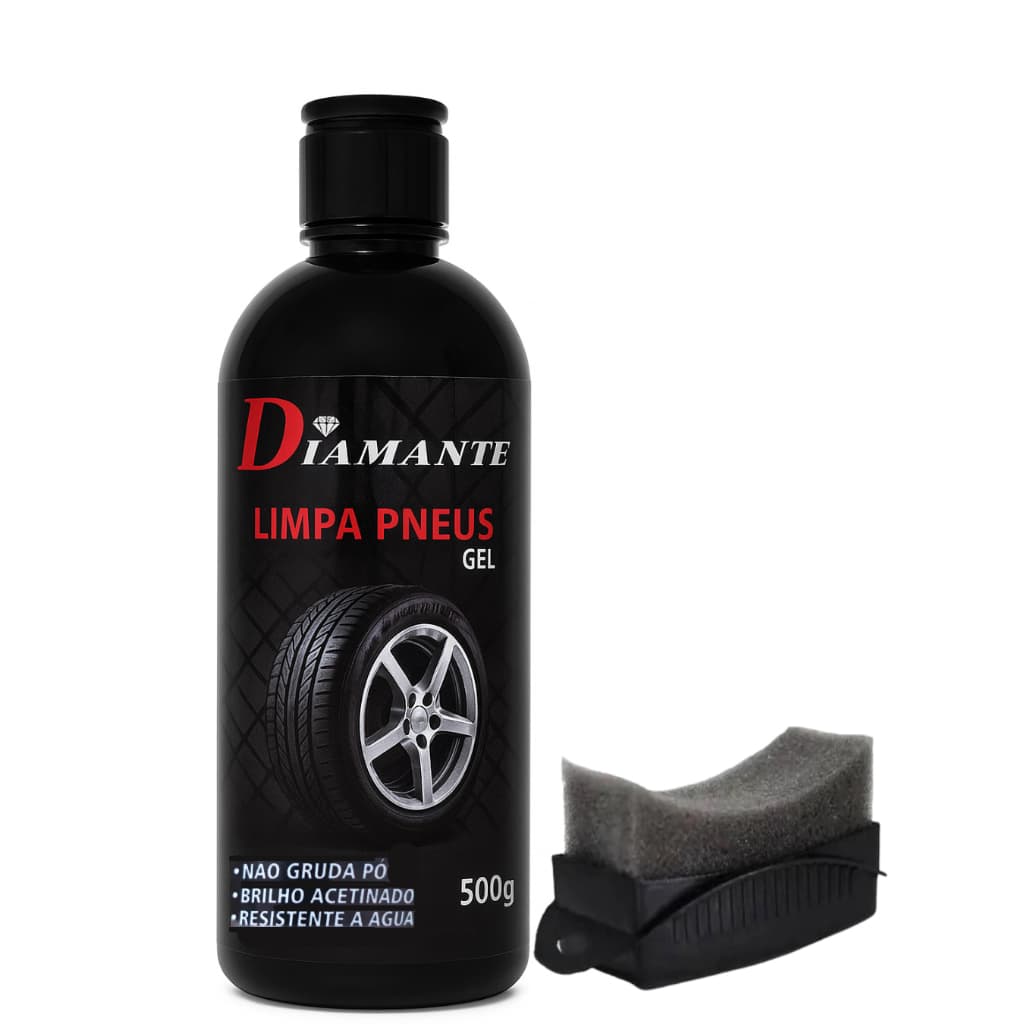 Pretinho em GEL para Pneu 500 ml – Aparência de Pneu Novo + aplicador.