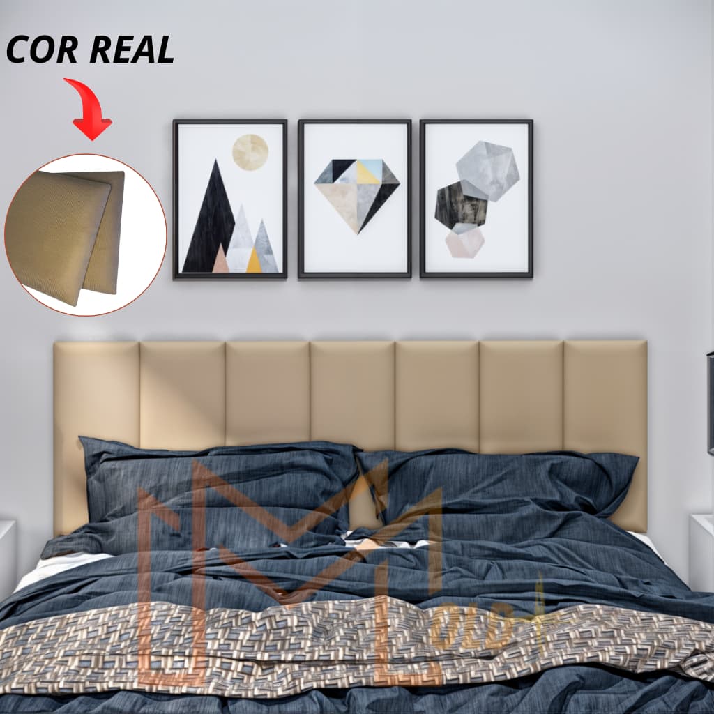 ENVIO MESMO DIA Kit 12 Cabeceira de Cama Box Retangular 60x20 - Infantil, Casal, King e Super King