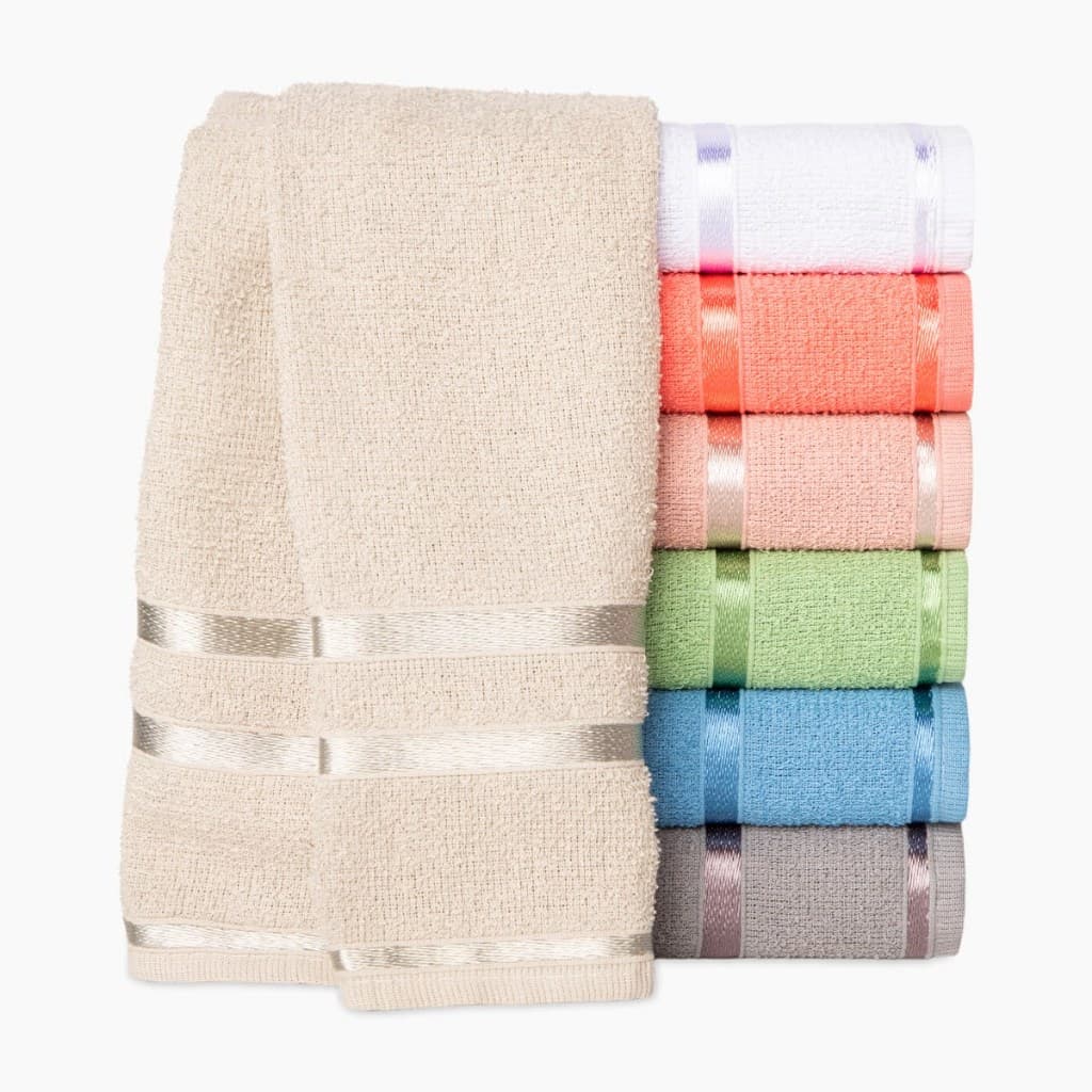 KIT 5 Toalhas de Rosto LYRA - 100% ALGODÃO - Maya Store