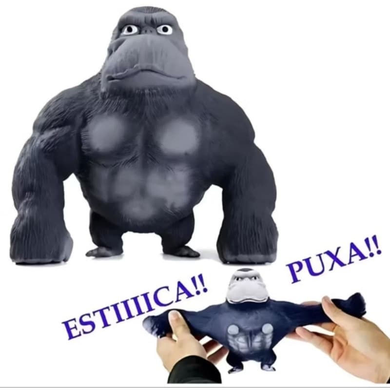 Brinquedo Macaco Gorila Indestrutível Descompressão Orangotango Squeeze Figdet Squishy Toy Antiestresse Esticar Puxa