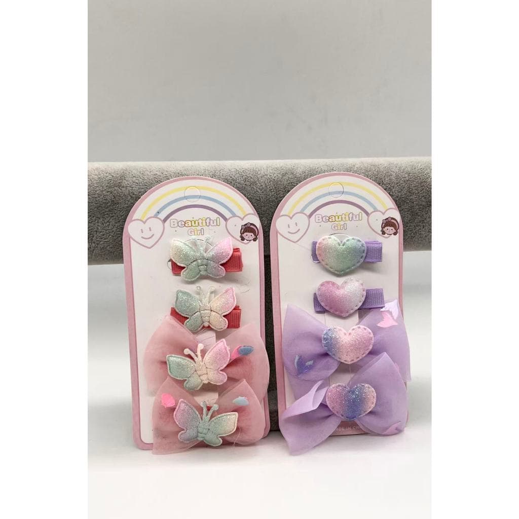 Kit Com 48 Peças Bico De Pato Com Laço Para Cabelo Infantil.Modelos E Cores Aleatorios
