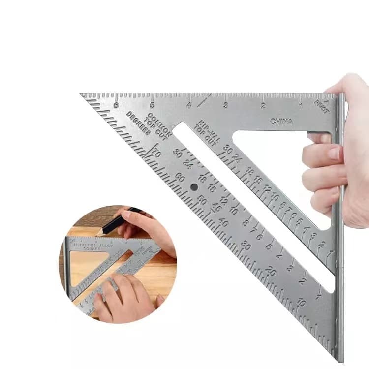 Esquadro Alumínio Triangular 7 Pol **Resistente** Carpintaria Marcenia