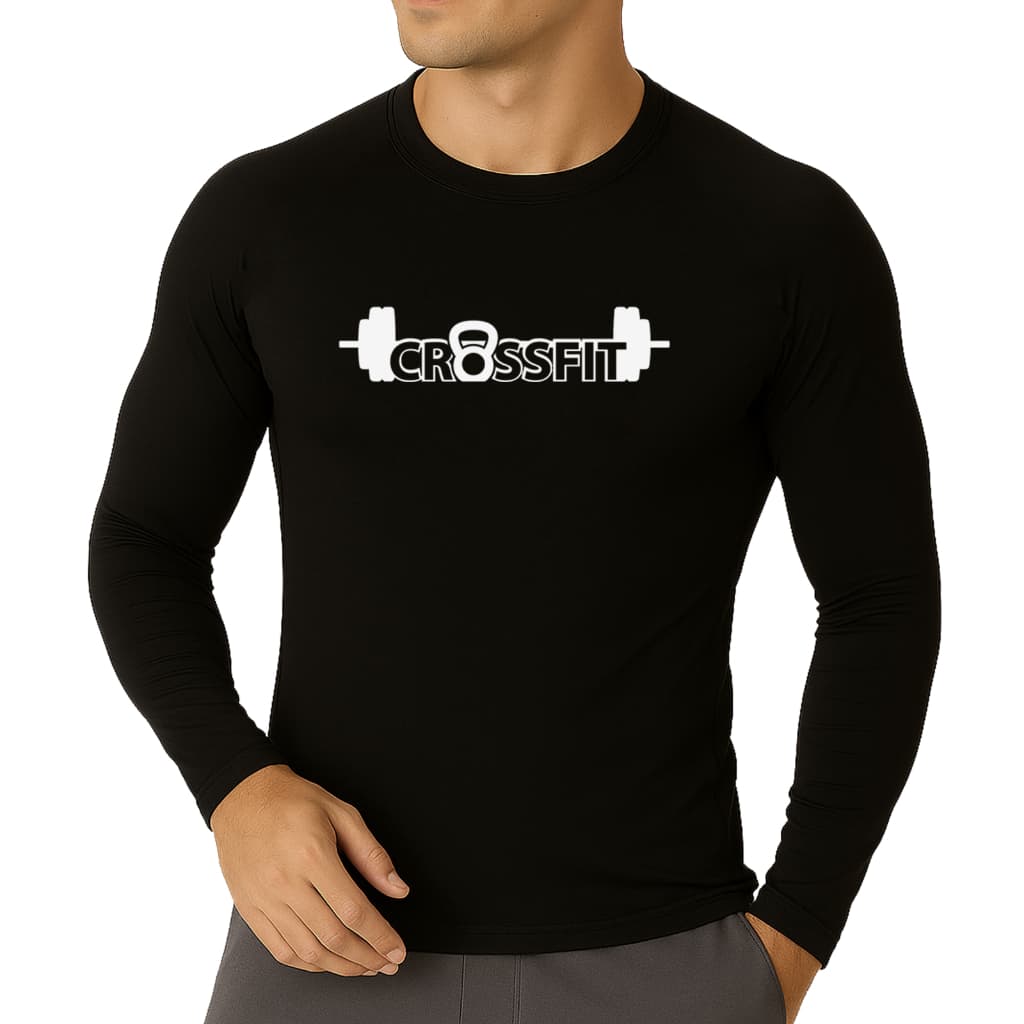 Camisa Térmica Crossfit Proteção Uv 50+ Segunda Pele Malha Fria Unissex Academia Treinos Crossfit Compressão