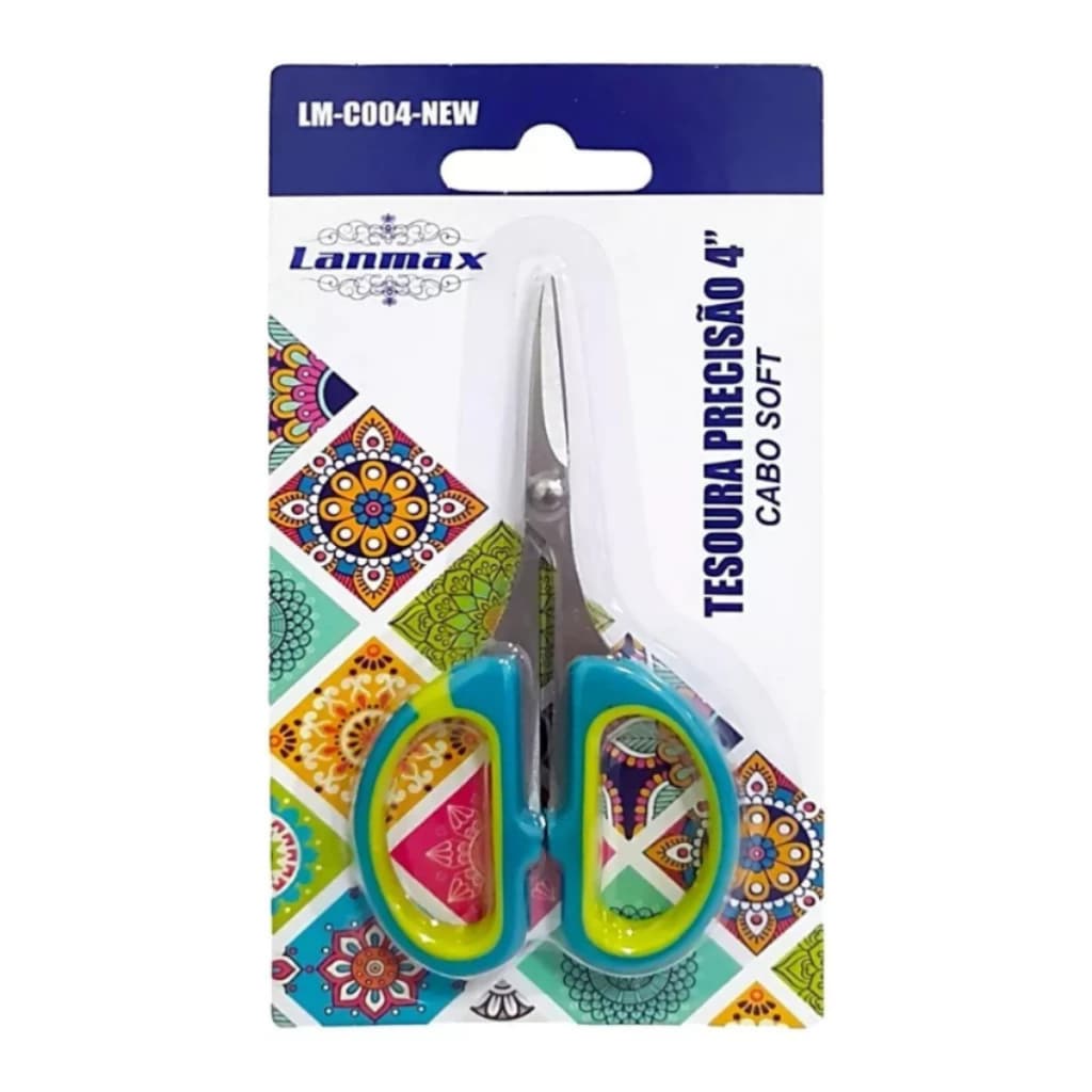 Tesoura de Precisão Soft 4 Polegadas Corte Costura Artesanato Patchwork - Lanmax
