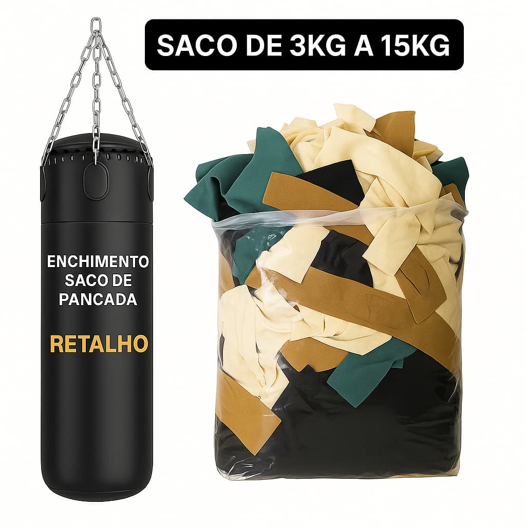 Enchimento com Retalho de Tecido premium para Saco de Pancada, Almofadas e Estofados