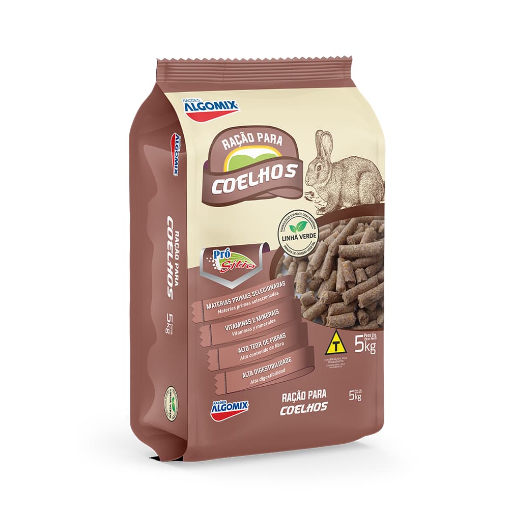 Ração para coelho 5 kg algomix