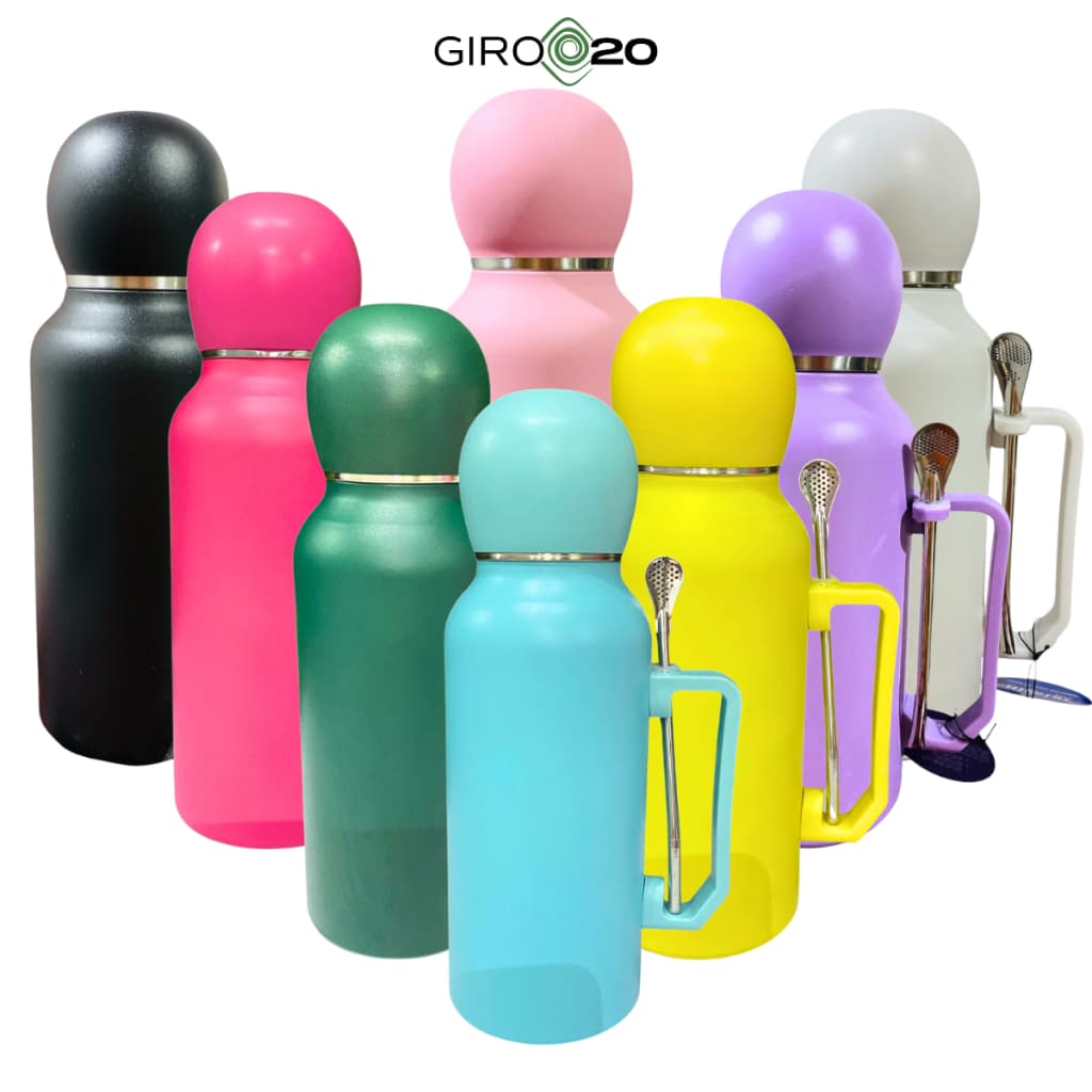 Garrafa Térmica Chimarrão Terere 1300ml com Bomba Inox