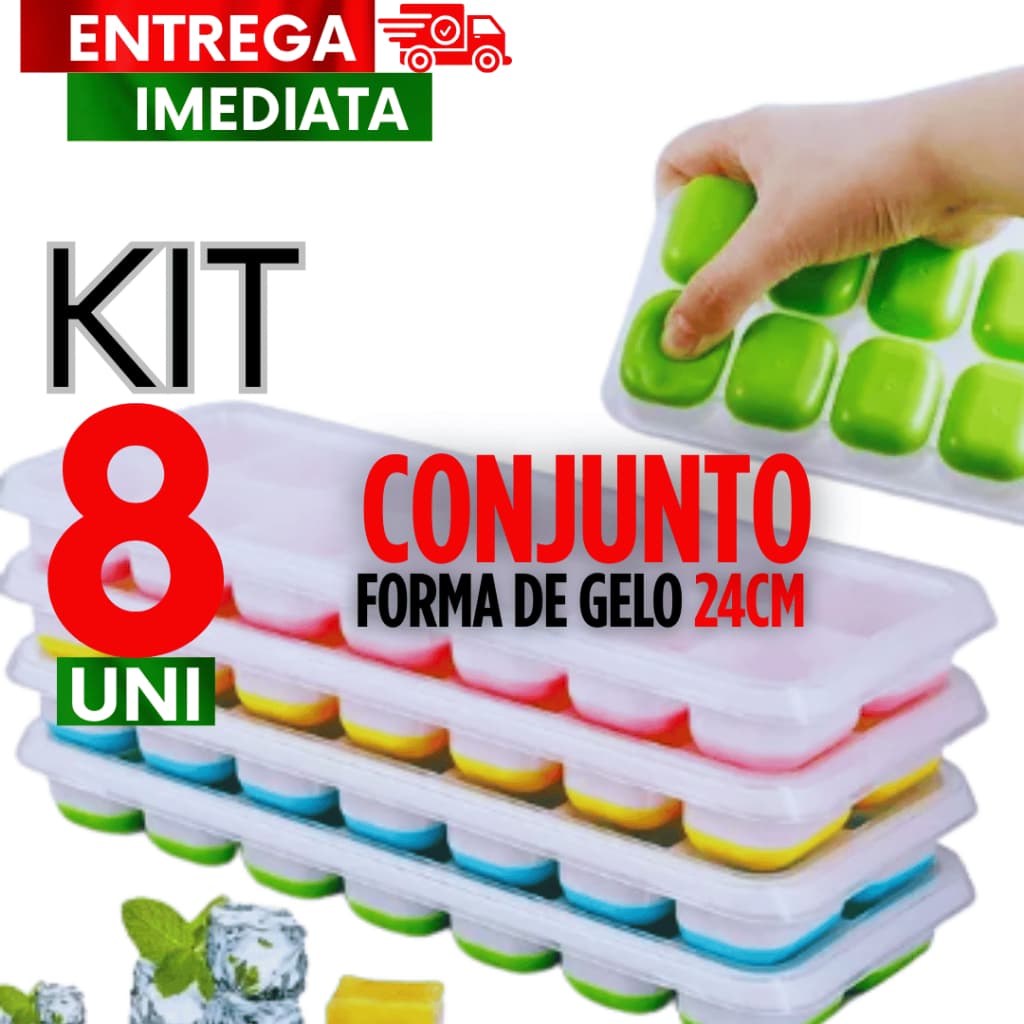Kit 08 Peça Formas de Gelo alta Durabilidade, Qualidade e Resistencia para sua cozinha linha premium