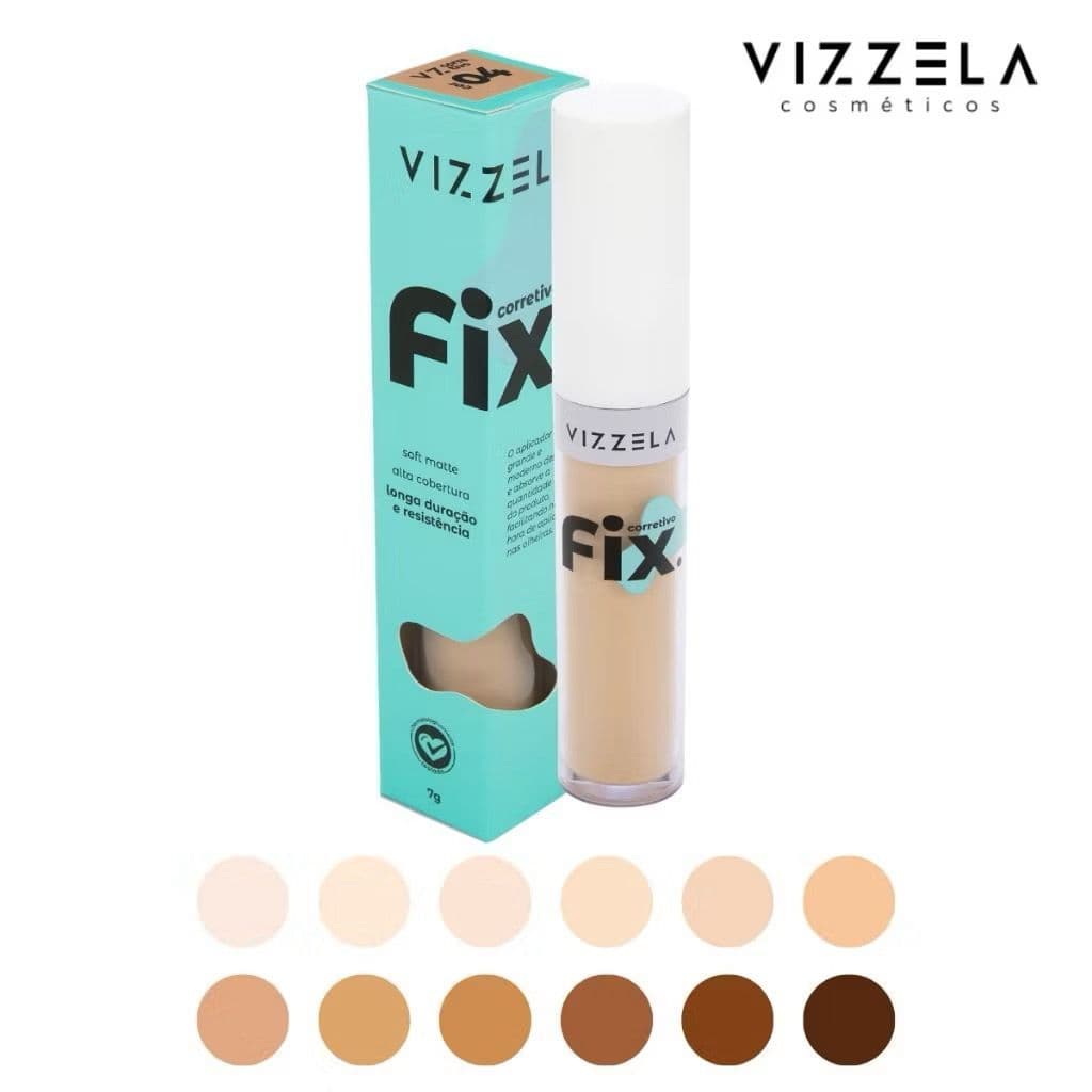 Vizzela Corretivo Liquido Fix Soft Matte Alta Cobertura