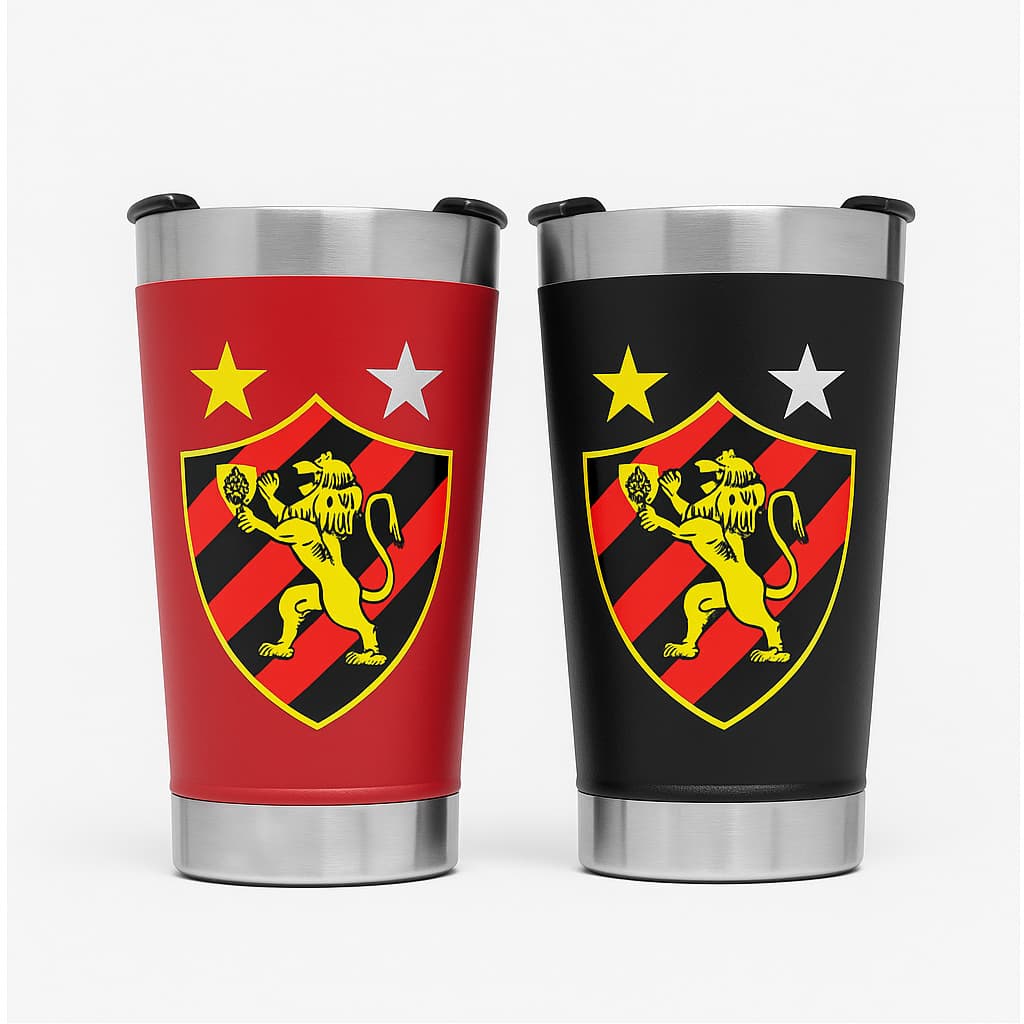 ENVIO NO MESMO DIA- Copo Térmico de Time / Sport Club do Recife / Personalizado com tampa e abridor 473ml-TOP