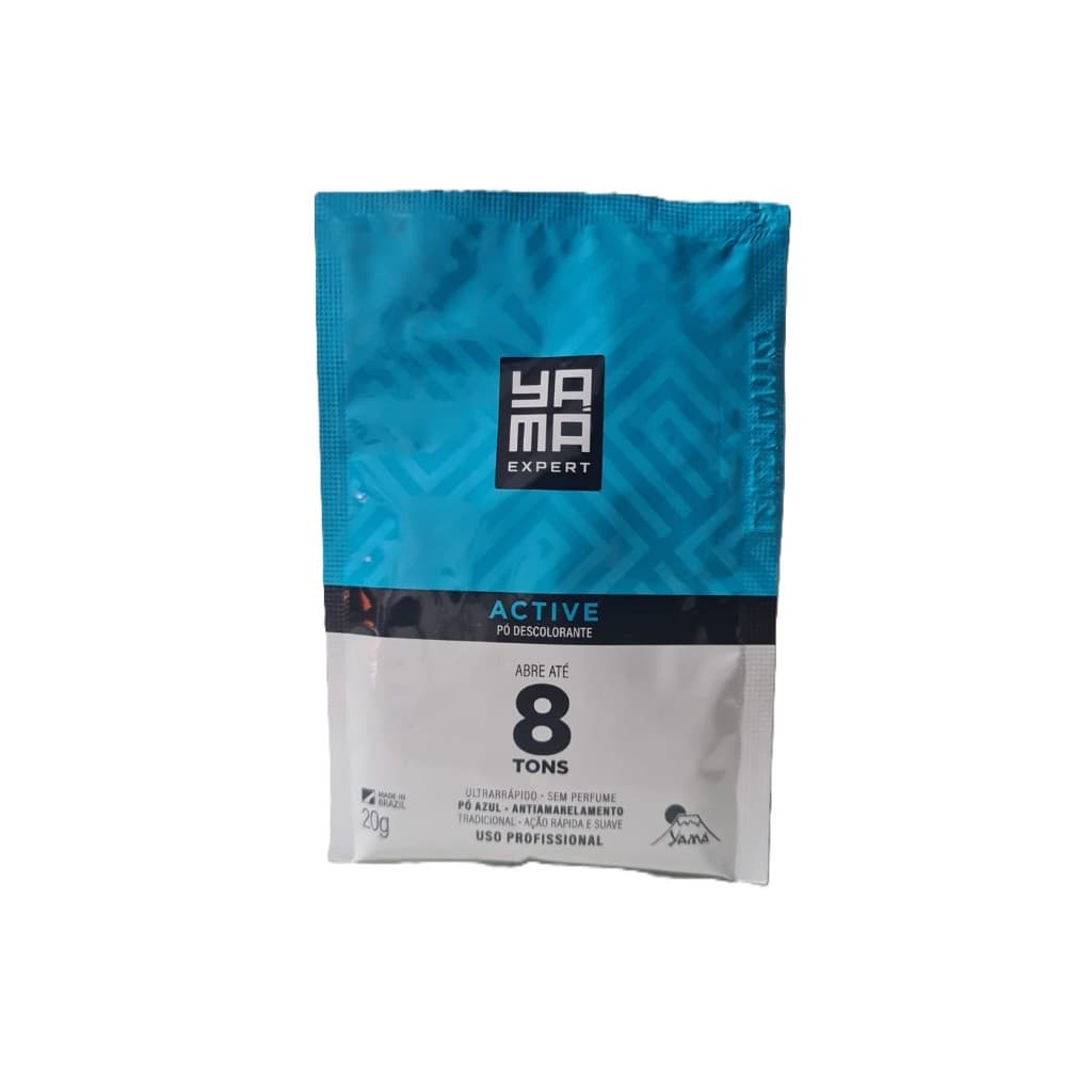 Yama Expert Pó Descolorante Azul 20g – Active Clareia até 8 tons  Sem cheiro  Uso Profissional