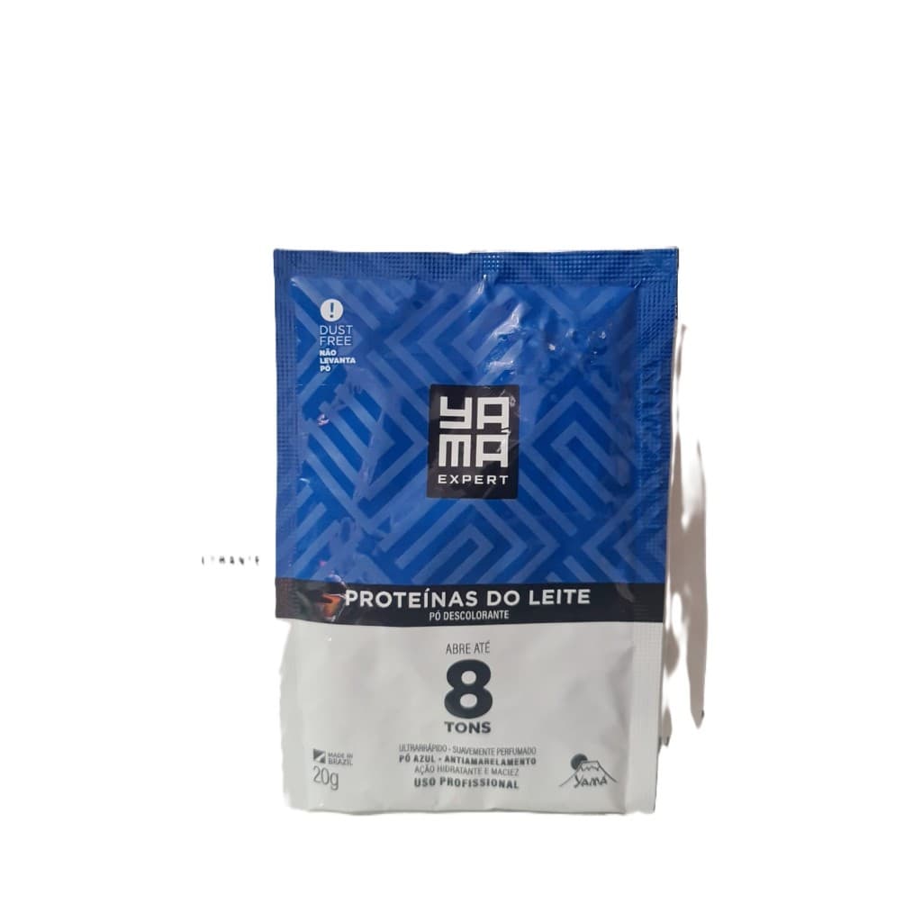 Yama Expert Pó Descolorante Azul 20g – Proteínas do Leite Clareia até 8 tons  Sem cheiro  Uso Profissional