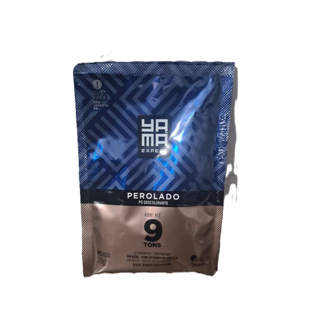 Yama Expert Pó Descolorante Azul 20g – Perolado -  Clareia até 9 tons  Sem cheiro  Uso Profissional
