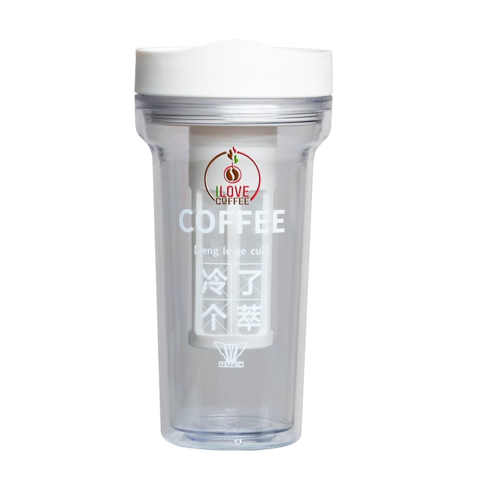 Copo Térmico de Café Tumbler Cold Brew 420ml Branco - ILC