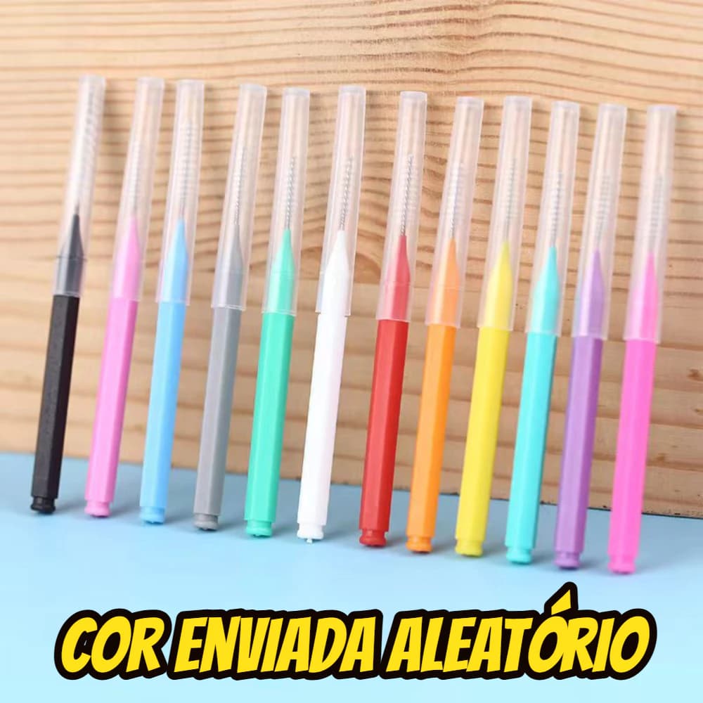 kit com 60 pcs Escova de Dente Interdental Dental Picks Escovinha para limpeza