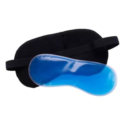 Máscara para os olhos All Black Máscara para os olhos preta para descanso e sono com gel refrescante (tudo preto)