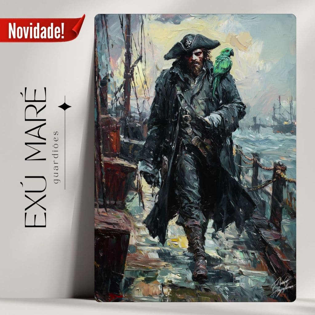 Quadro Decorativo Exú Maré - Já com Fita Adesiva - Envio Imediato.