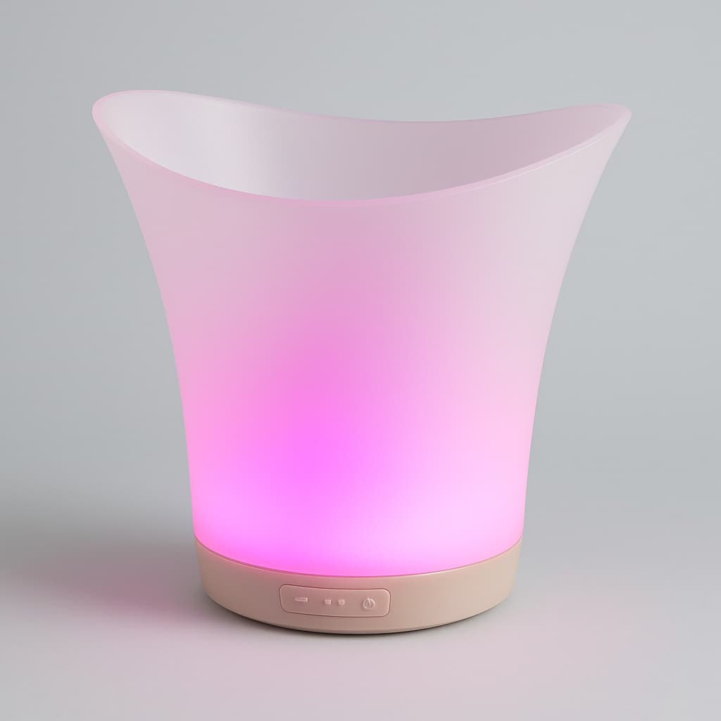 Balde de Gelo LED Musical 6,5L com Caixa de Som Bluetooth Festa Bebidas Champanheira Luminosa RGB