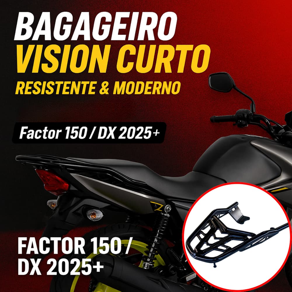 Suporte Bau Bagageiro Factor 150 / Dx 2025 Em Diante Preto Ma Acessórios Churrasqueira