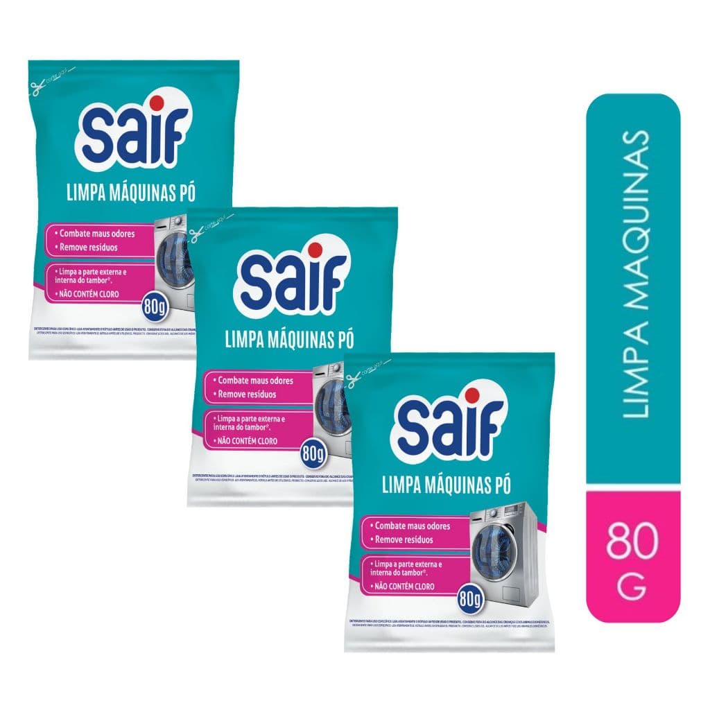 Limpa tudo Máquinas de Lavar Roupas Saif 80g Limpa Tira Odor Remove Sujeiras  Higienizar