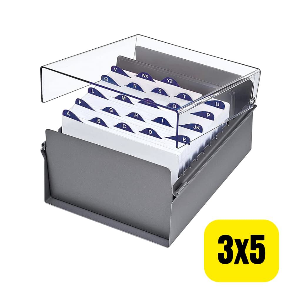 Fichários Para Fichas Padronizadas Acrimet 3X5 Cristal C/ Índice A-Z TAMANHO: 21x16x10cm 921 Envio Imediato