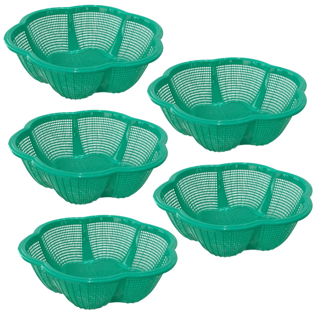 Kit 5 Escorredor de Macarrão Cesto para Lavar Frutas Arroz Legumes Verduras Modelo Flor