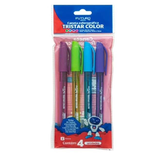 Caneta Esferográfica Tristal Color – Escrita Macia | Variadas Cores | Papelaria Criativa