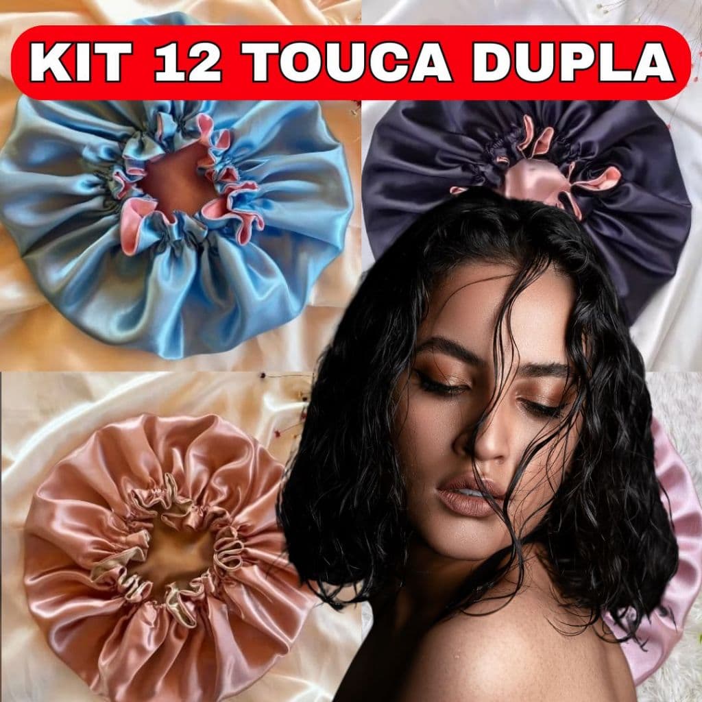 12 Touca de Cetim Dupla Face antifriz com Regulagem