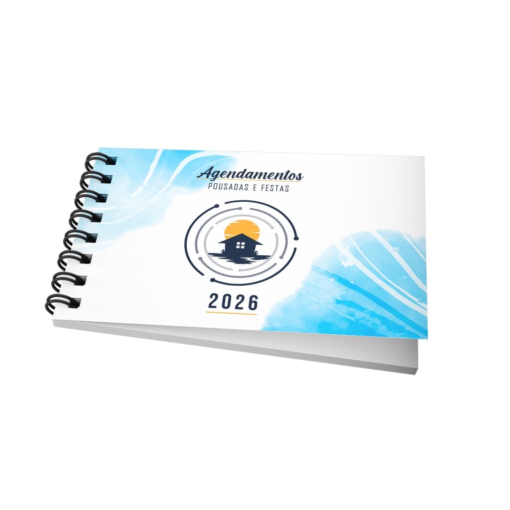 Agenda 2026 Barata Capa Dura Controle financeiro 2 dias por pagina