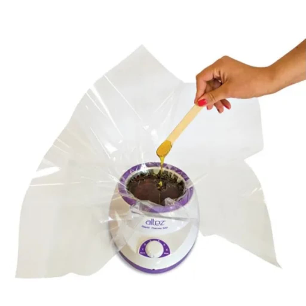 PLÁSTICO DESCARTÁVEL P/ PANELA DE DEPILAÇÃO REFIL 50cmx50cm TERMOCERA PROFISSIONAL