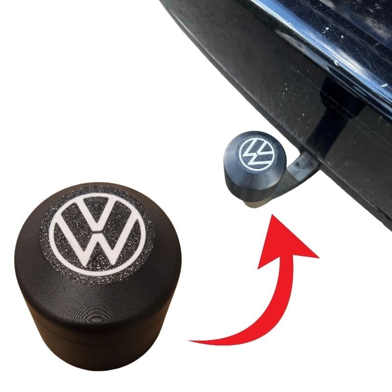 Capa Bola Engate VW Tampa Reboque Volkswagen Universal Protetora Preta Acessório Carro