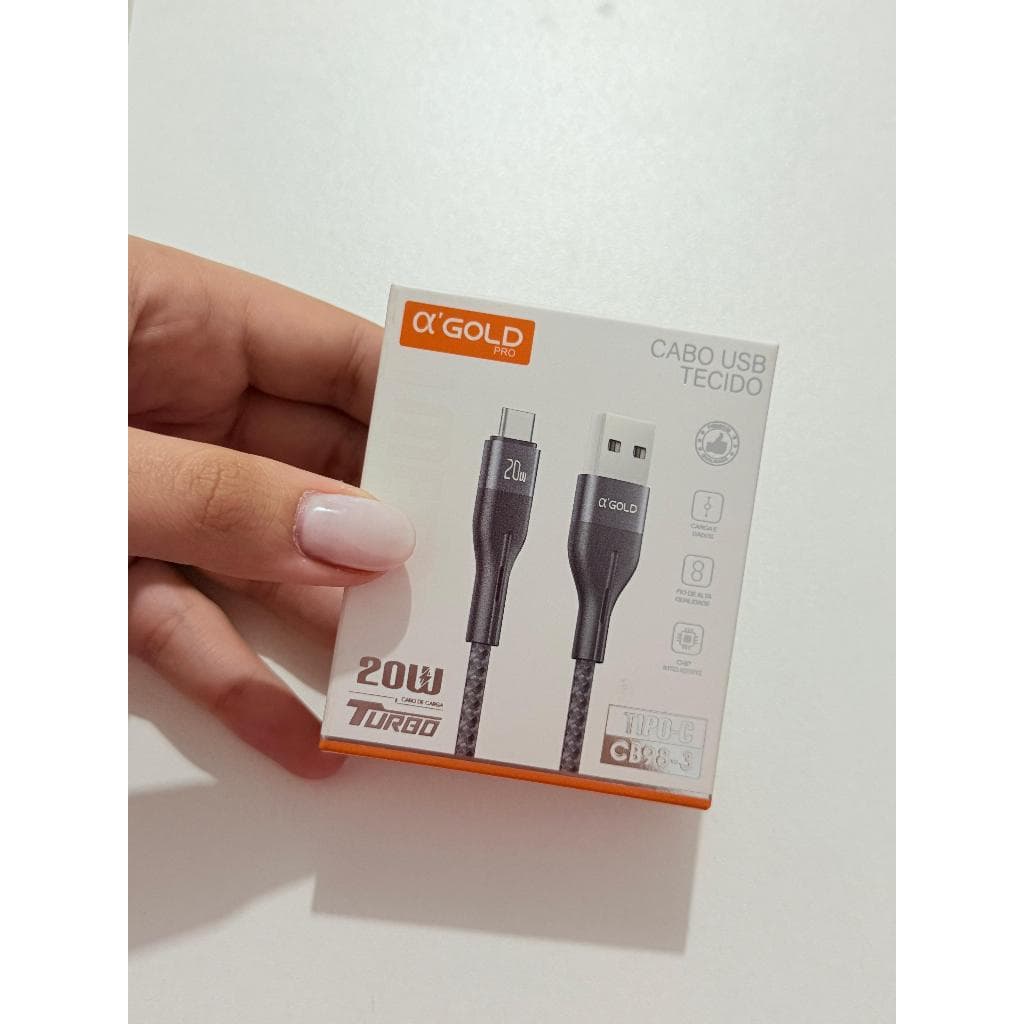 Cabo turbo USB para USB-C