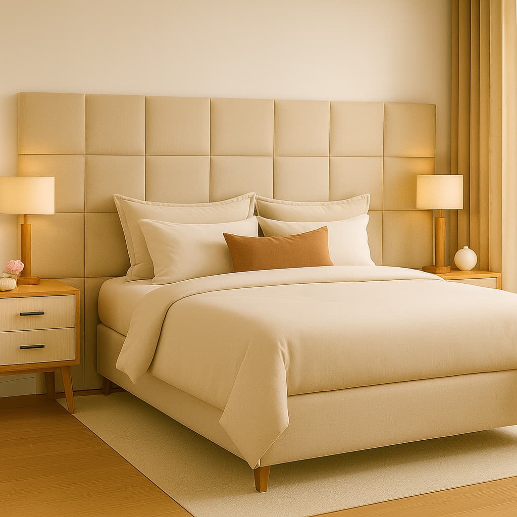 Cabeceira King 16 Placas Estofada 40×30 | Modular Adesiva – Solteiro/Casal/Queen | Envio Imediato