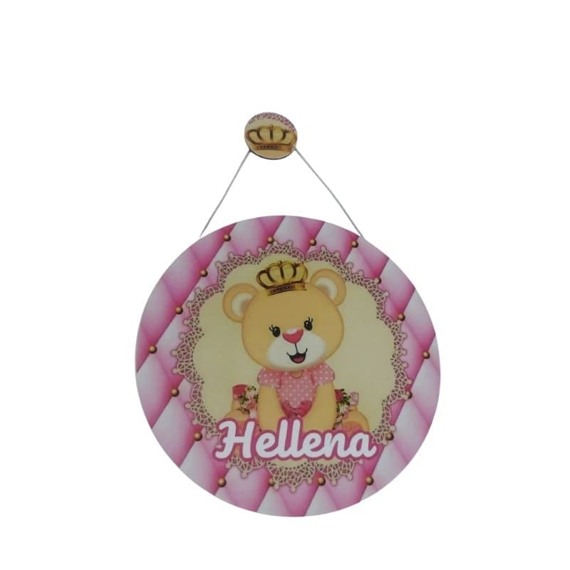 enfeite porta maternidade ursinha princesa em MDF ENVIO IMEDIATO