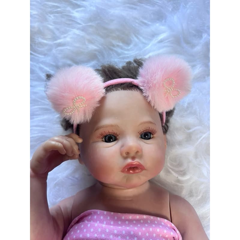 Faixinhas de bebê de luxo/Tiara Pompom tiaras RN/saída maternidade Enxoval Tiara de Bebê