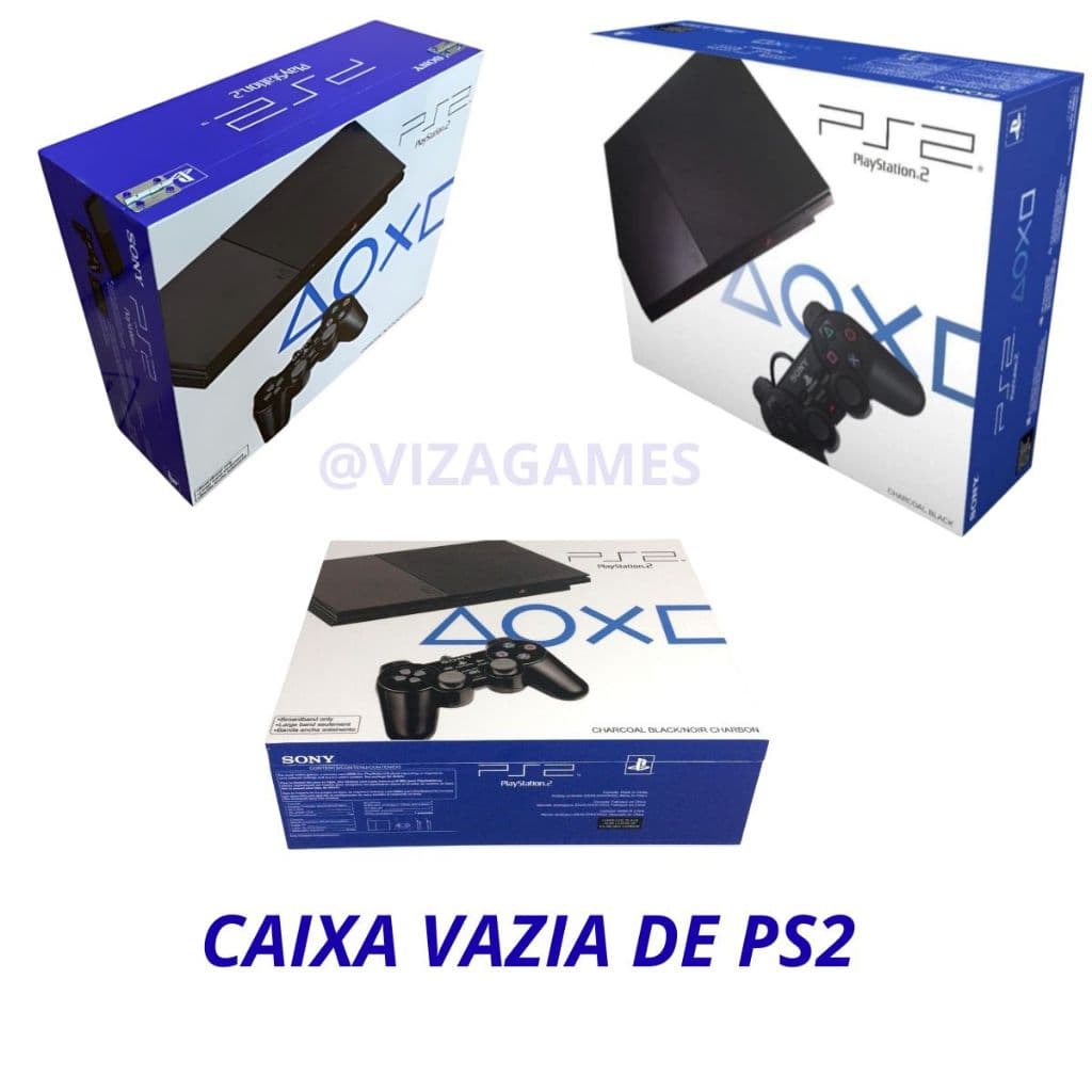 Caixa Vazia Playstation 2 Slim PS2 – Embalagem Colecionável