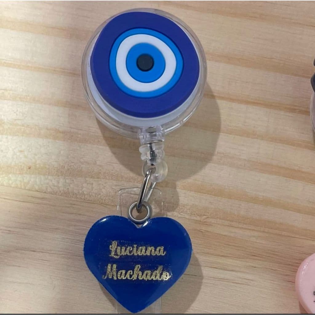 Porta Crachá - Olho Grego Personalizado - Seu Crachá com Estilo!