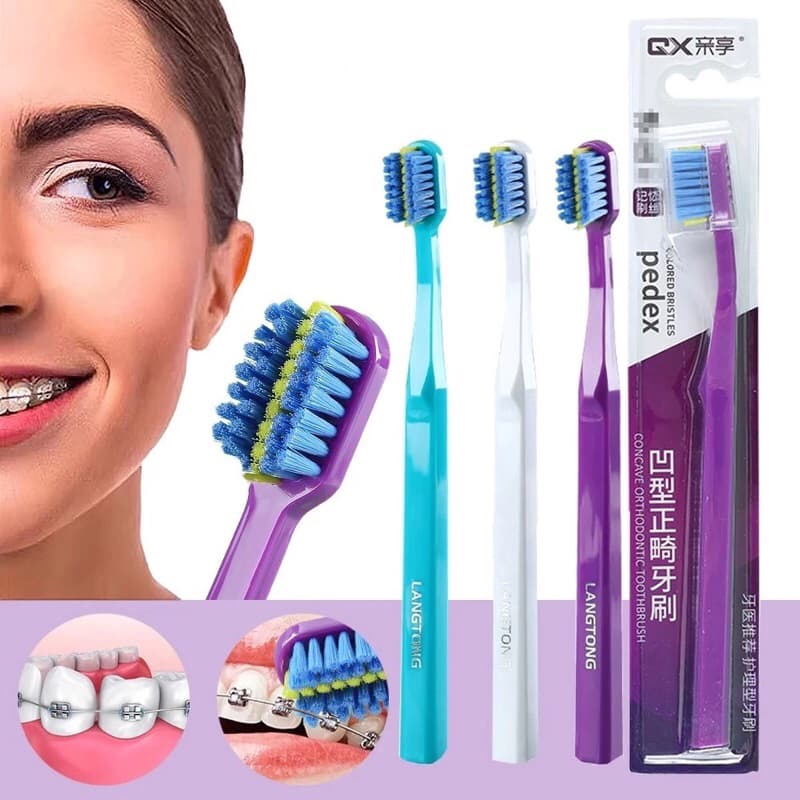 Escova de Dente Aparelho Ortodôntico Adulto Escovas Dentes Ortodônticas Cerdas Macias Cuidado Oral