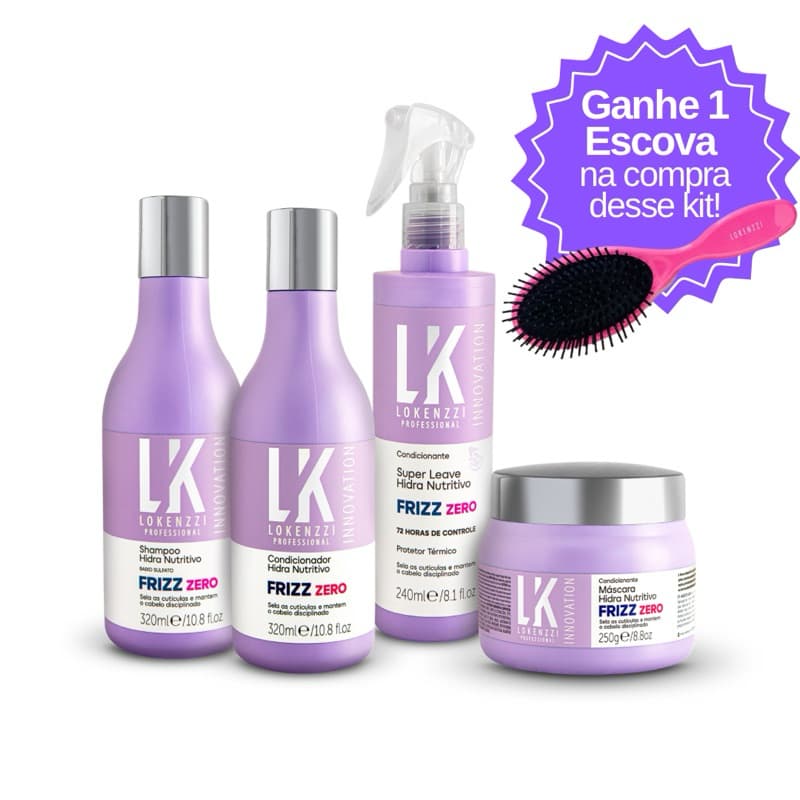 Frizz Zero Combo 4 Produtos Lokenzzi Lançamento