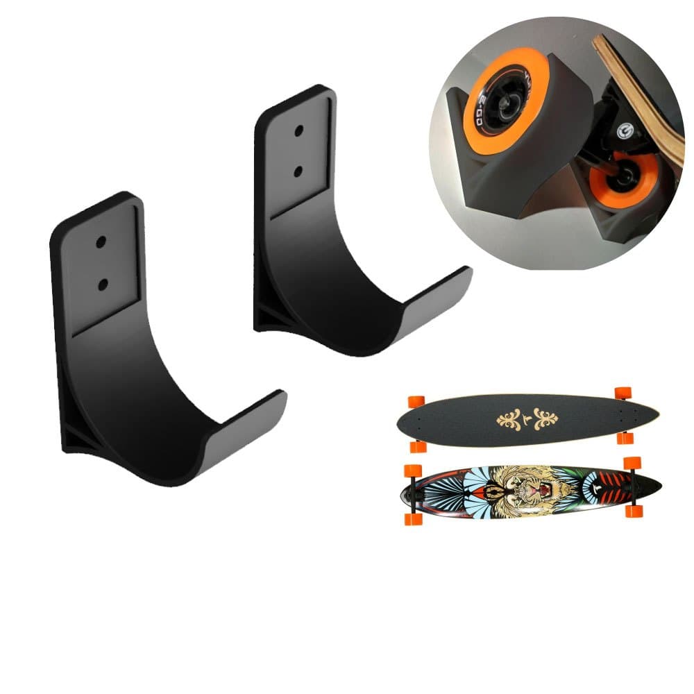 Par de Suportes de Parede para Skate/Longboard Universal até 90mm