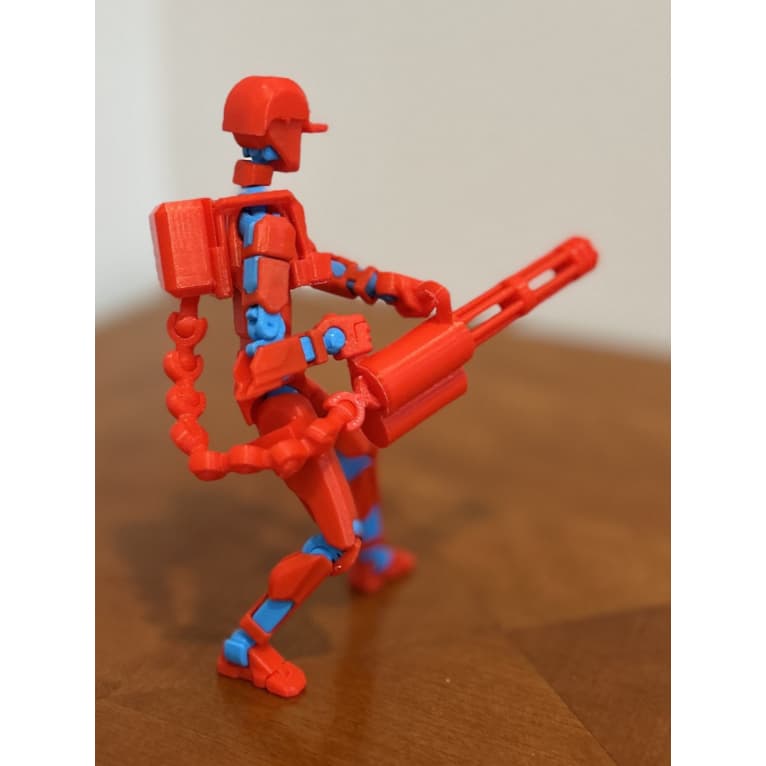 Minigun com mochila de munição para Dummy 13 Acessórios Brinquedo Decoração Varias Cores - Impressão 3D