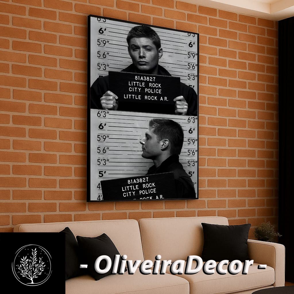 QUADRO DECORATIVO GEEK SERIE SUPERNATURAL DEAN 1 PEÇA 60X40 DECORAR SALA QUARTO ESCRITORIO