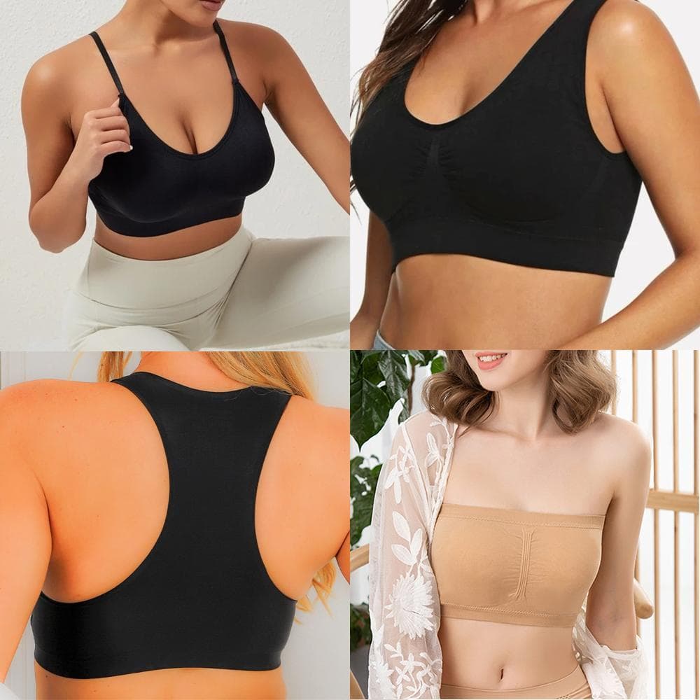 kit 2 Sutiã Top Básico Regata·Alça fina·Nadador·Faixa com Bojo e Otima Sustentação CORES E/OU ESTAMPA SORTIDAS/ALEAT