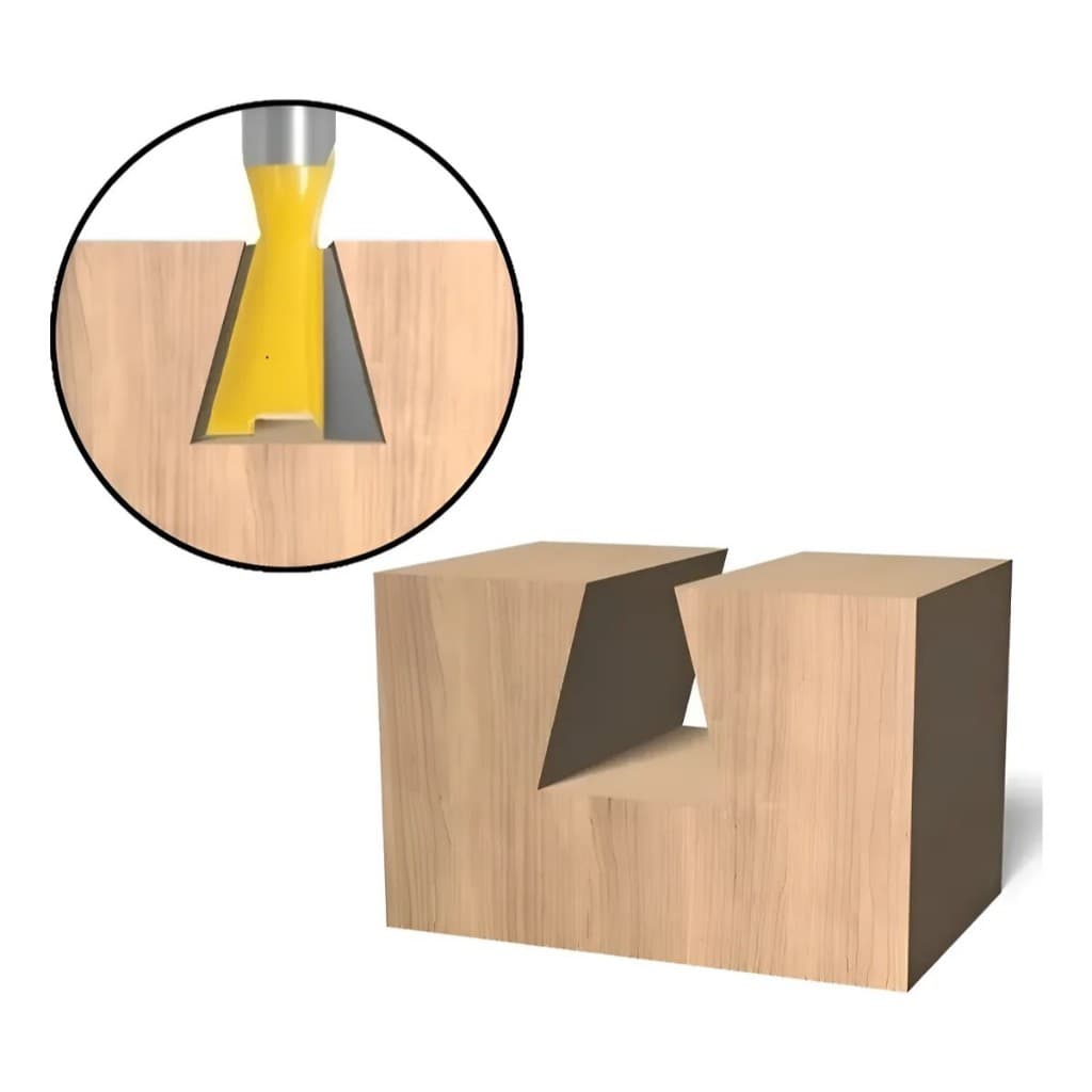 Fresa Encaixe Rabo De Andorinha 12 13mm Haste 6mm P/ Tupia