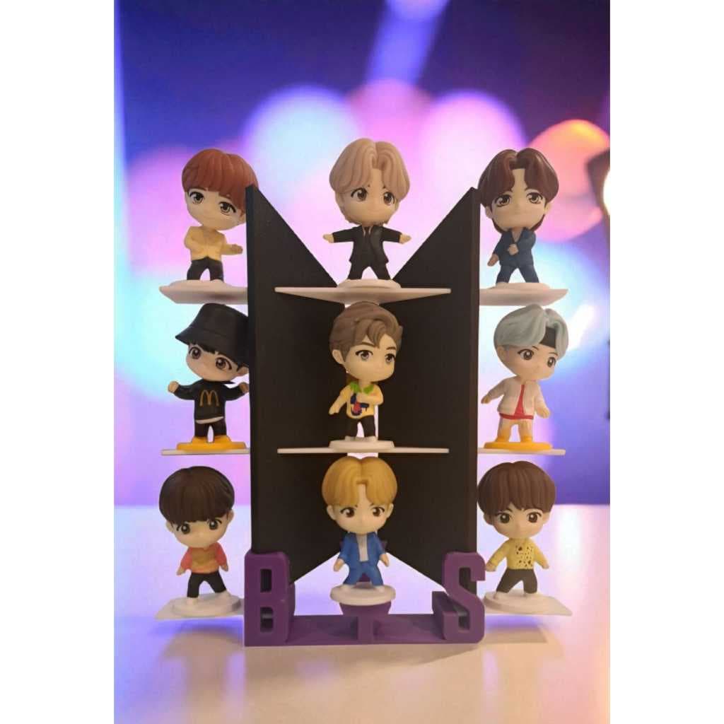 Suporte para Miniaturas Bonecos Personagem Bts Tiny Tan K-pop 9 Posições