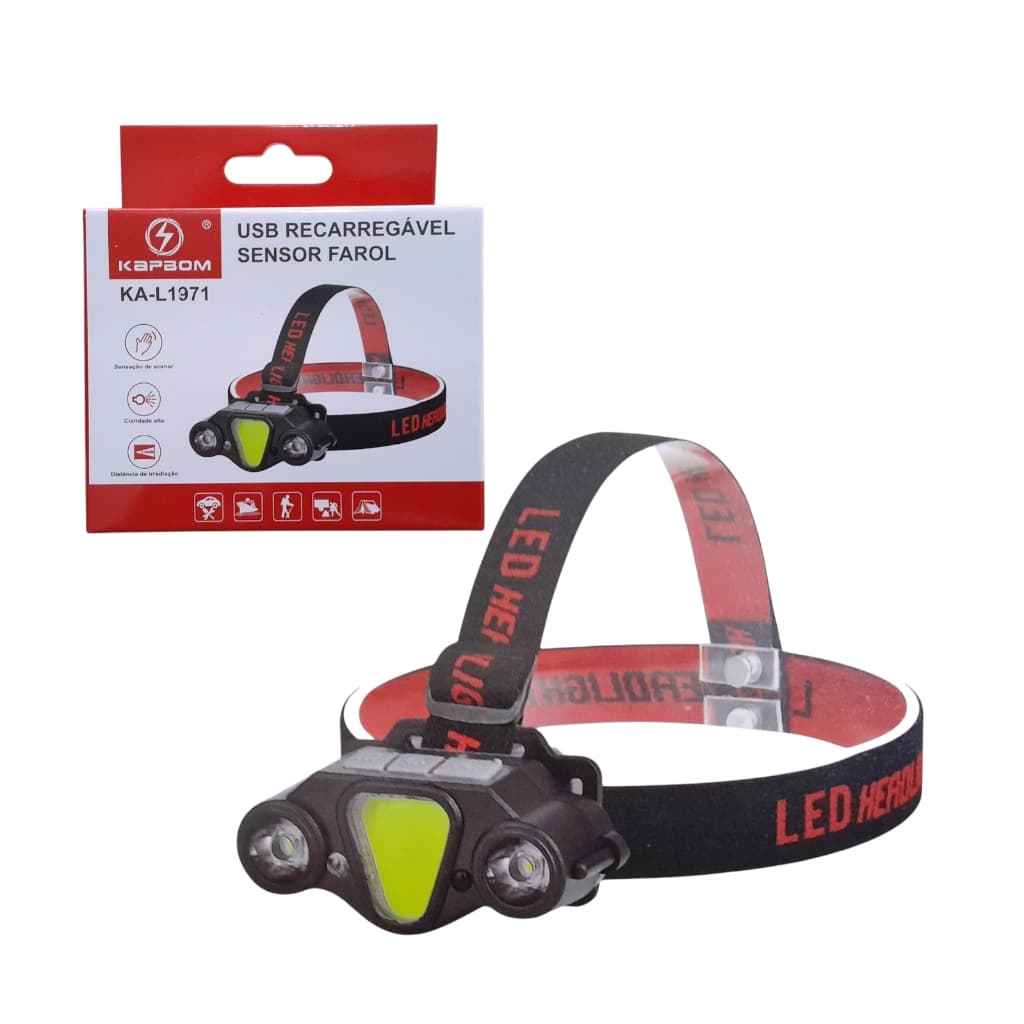 LANTERNA DE CABEÇA LANTERNA DE LED SENSOR FAROL LANTERNA PARA BIKE KAPBOM KA-L1971