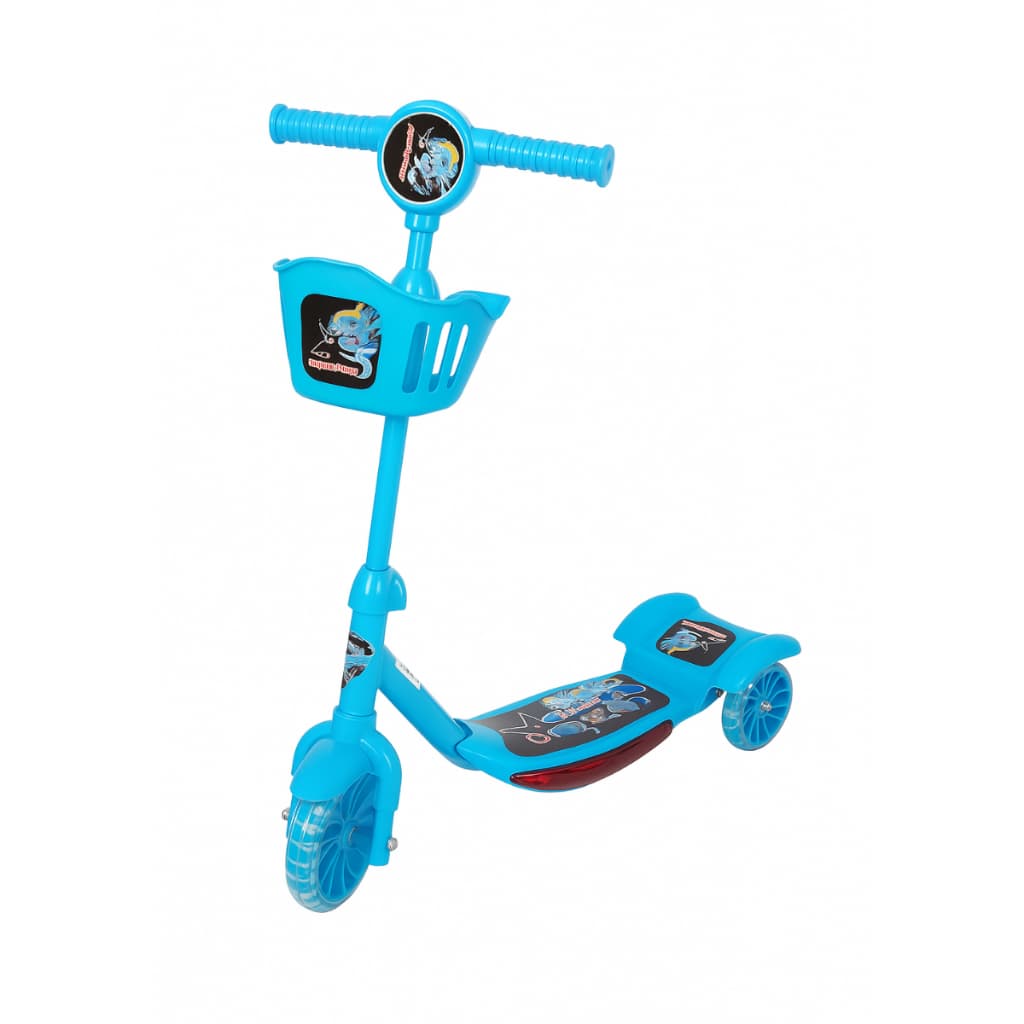 Patinete 3 Rodas Cesta Infantil Luzes Led Som Música Roda Gel Premium