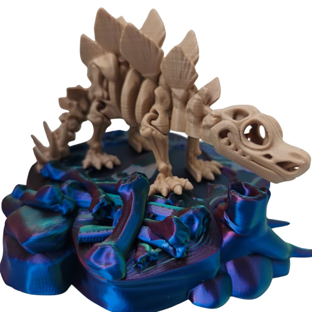 Estegossauro Stegosaurus dinossauro esqueleto articulado brinquedo