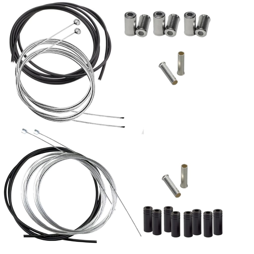 Kit Cabos De Aço + Conduites C Teflon Freio Para Bicicleta